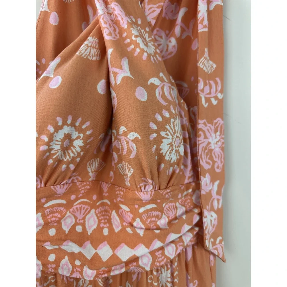 Lilly Pulitzer Montecito Mixed Print Cross Neck Maxi Halter Dress EUC Size XS - Picture 14 of 16